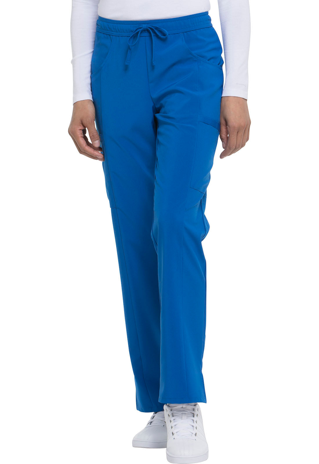 Women's Mid Rise Straight Leg Drawstring Pant - Royal